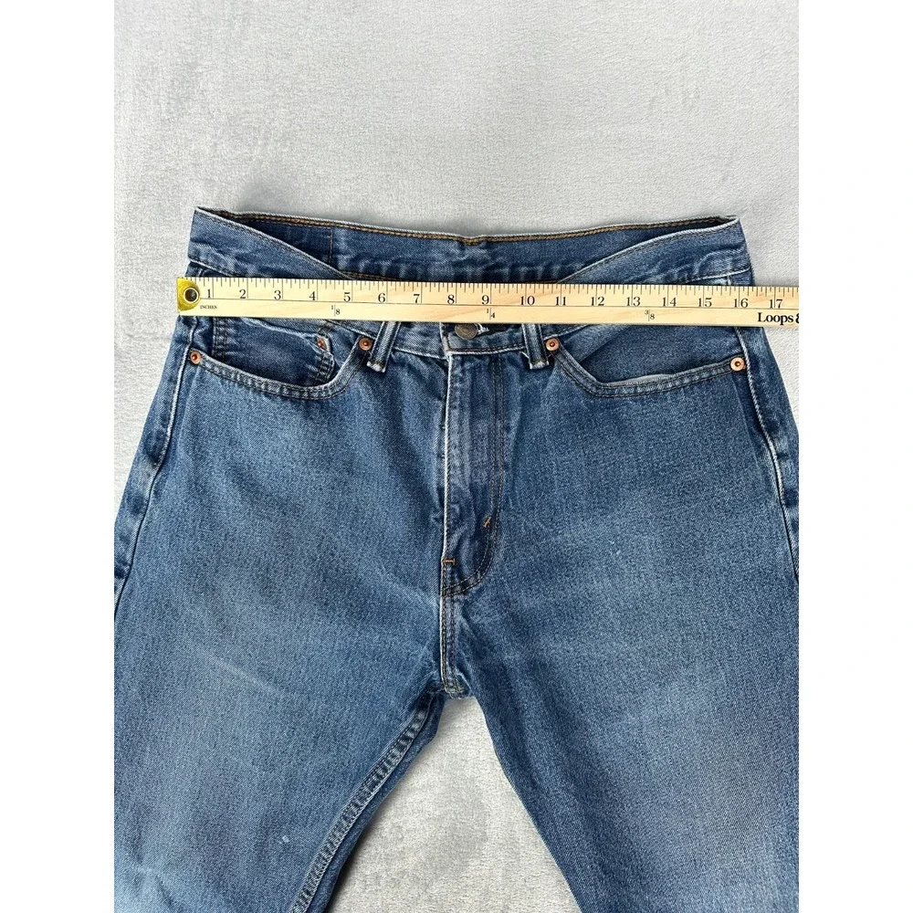 Levi's 505 Jeans Men's 34x29 Blue Cotton Regular Fit Medium Wash Straight Leg